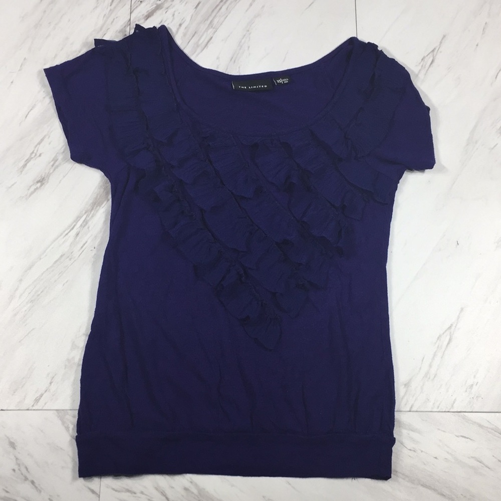 ⭐️ XS THE LIMITED BLUE RUFFLE TOP